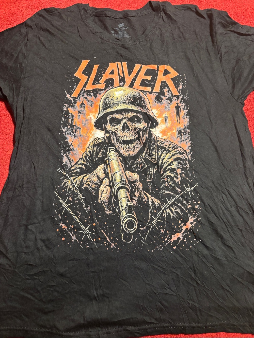 Vintage Slayer Undead Soldier Black Graphic Band Tee  Men’s size Large. Rare